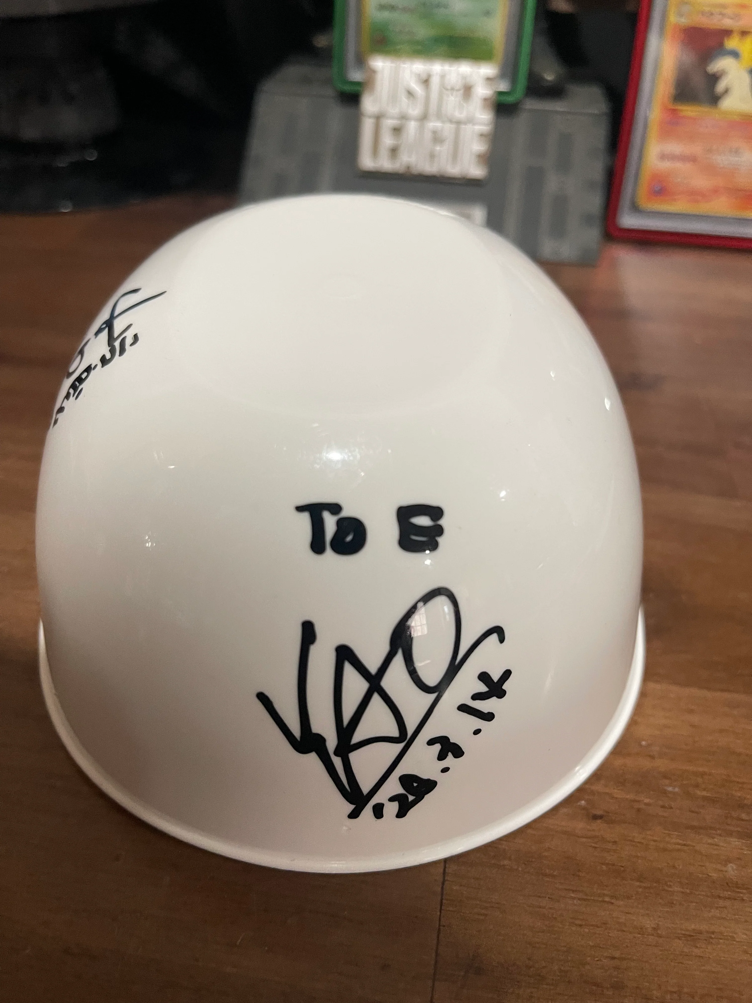 Signed One Piece Baseball Mini Helmet by Tanaka - Image 4